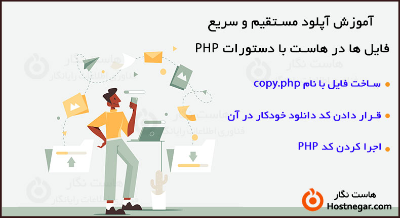 آموزش آپلود مستقیم و سریع فایل ها در هاست با دستور PHP