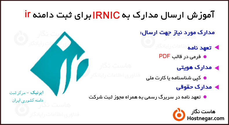 آموزش ارسال مدارک به IRNIC برای ثبت دامنه ir