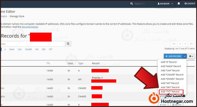 تنظیم گوگل دی ان اس در هاست