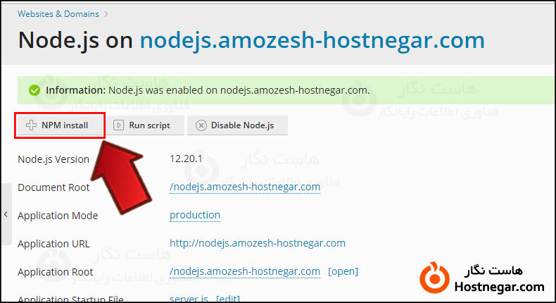 آموزش راه اندازی پروژه Node.js در پلسک