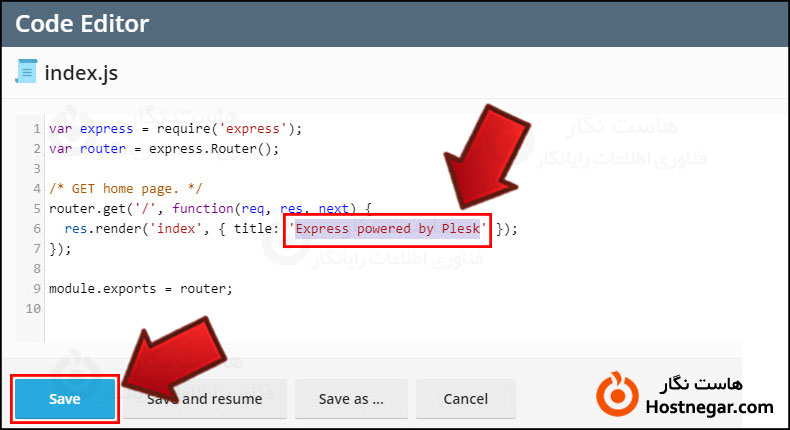 آموزش راه اندازی پروژه Node.js در پلسک