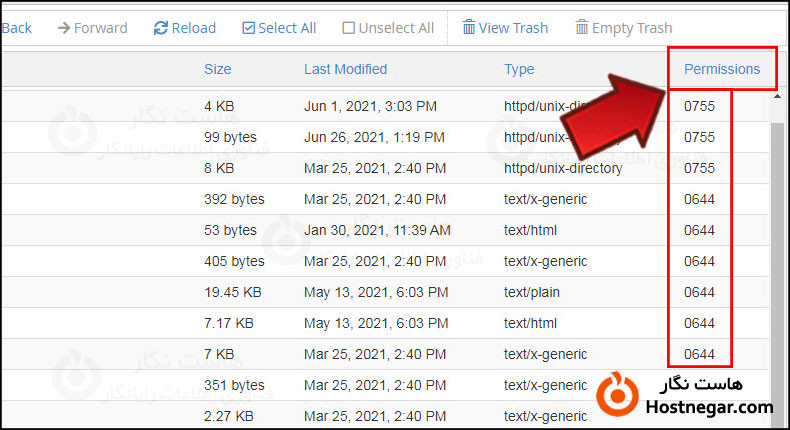 آموزش تغییر Permission فایل یا پوشه در cPanel