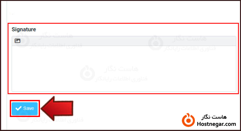 آموزش ایجاد امضاء دیجیتال در Roundcube