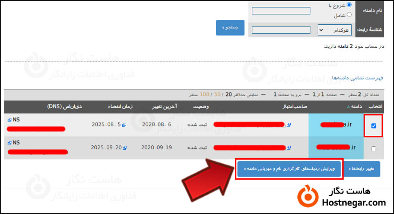 تنظیم دی ان اس اختصاصی در ایرنیک آموزش تنظیم دی ان اس اختصاصی در ایرنیک