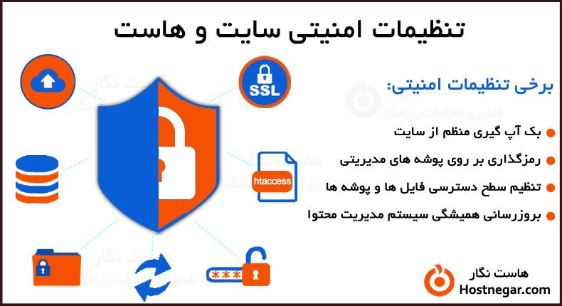 تنظیمات امنیتی سایت و هاست