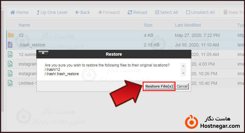 خالی کردن سطل زباله Trash در سی پنل آموزش خالی کردن سطل زباله Trash در سی پنل