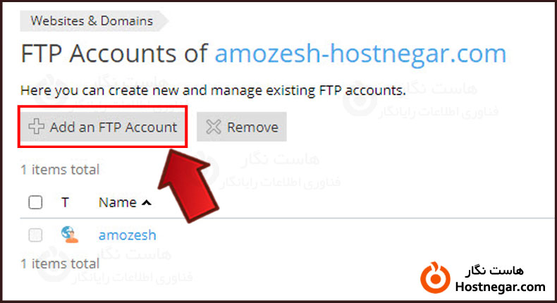 آموزش ایجاد اکانت FTP در پلسک Plesk