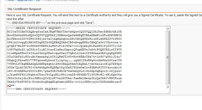 آموزش تولید CSR در DirectAdmin