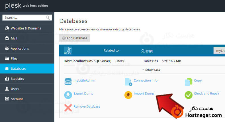 آموزش ریستور دیتابیس MSSQL در پلسک